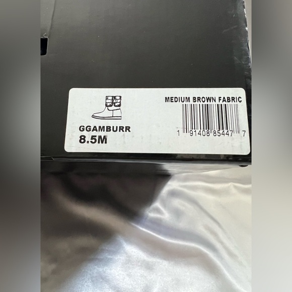 New Guess GGamburr Medium Brown Fabric Boots - Picture 7 of 7